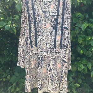 Anthropologie cotton drop waist dress.